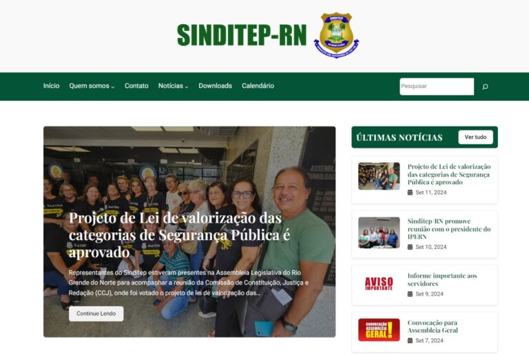 SINDITEP/RN lança novo site para fortalecer a comunicação com os servidores